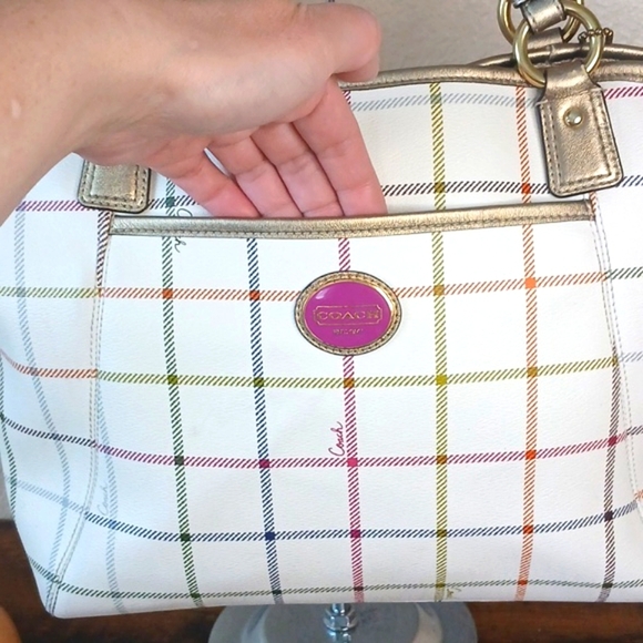 Authentic F21364 Coach Peyton TATTERSALL xl tote - Picture 5 of 13